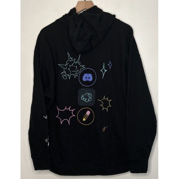 Discord Zip-a-doodle Daydream Hoodie Merch DOTEXE Made In US Black Large - Picture 2 of 5